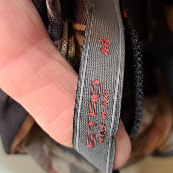 Etro Floral Nylon Stretch Turtleneck Made in Italy European sz48 US M - Picture 9 of 10